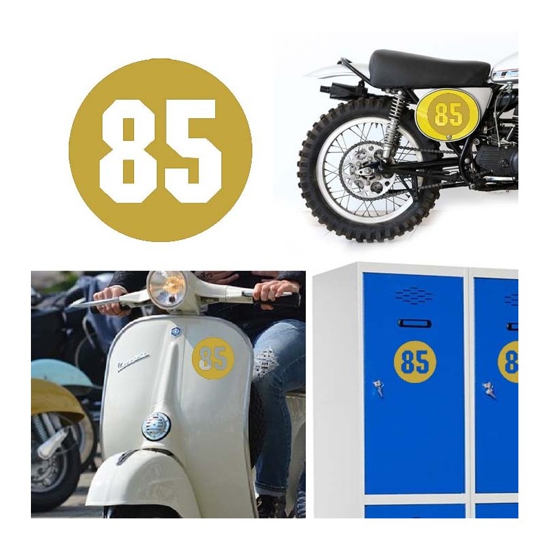 Numero 85 versión via, pegatina de vinilo