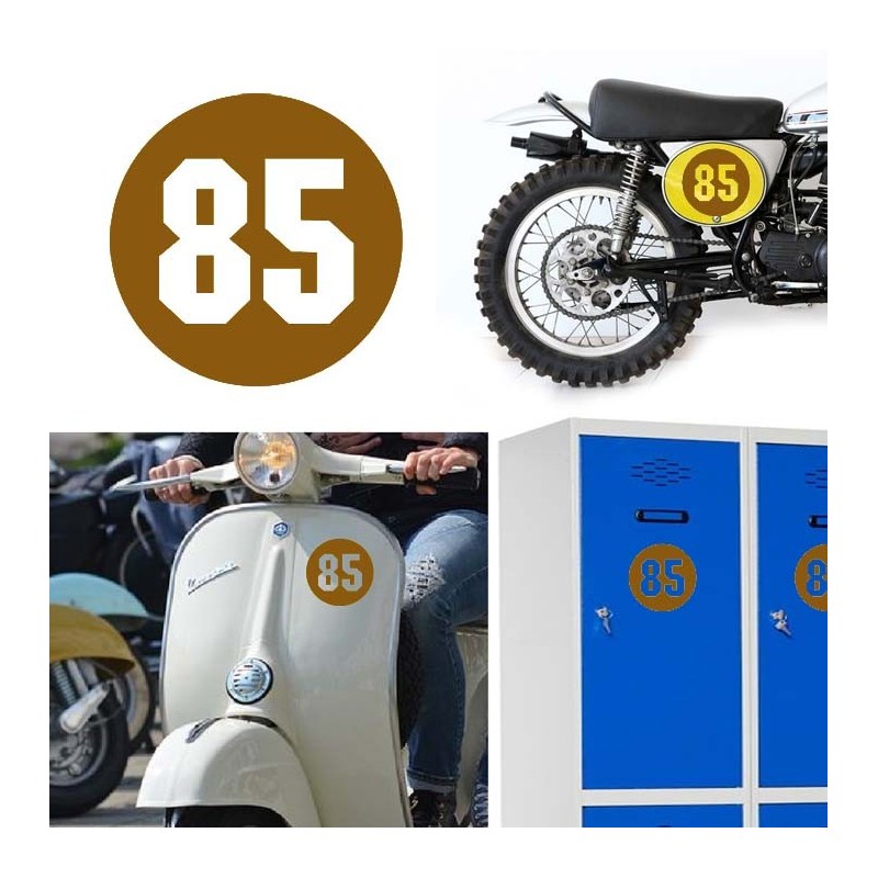Numero 85 versión via, pegatina de vinilo