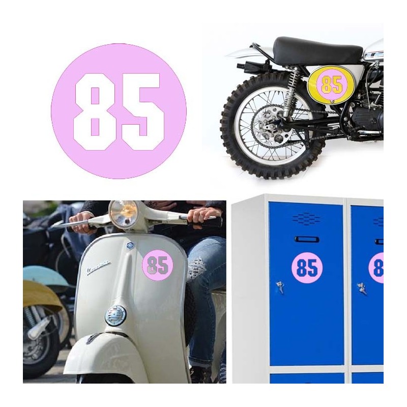 Numero 85 versión via, pegatina de vinilo
