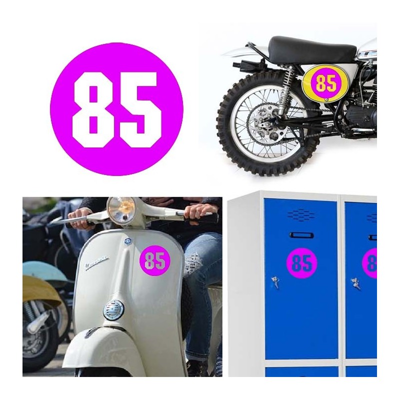 Numero 85 versión via, pegatina de vinilo
