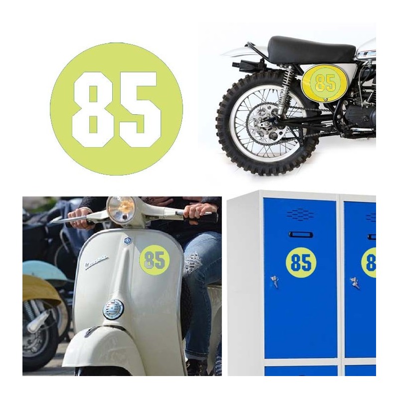 Numero 85 versión via, pegatina de vinilo