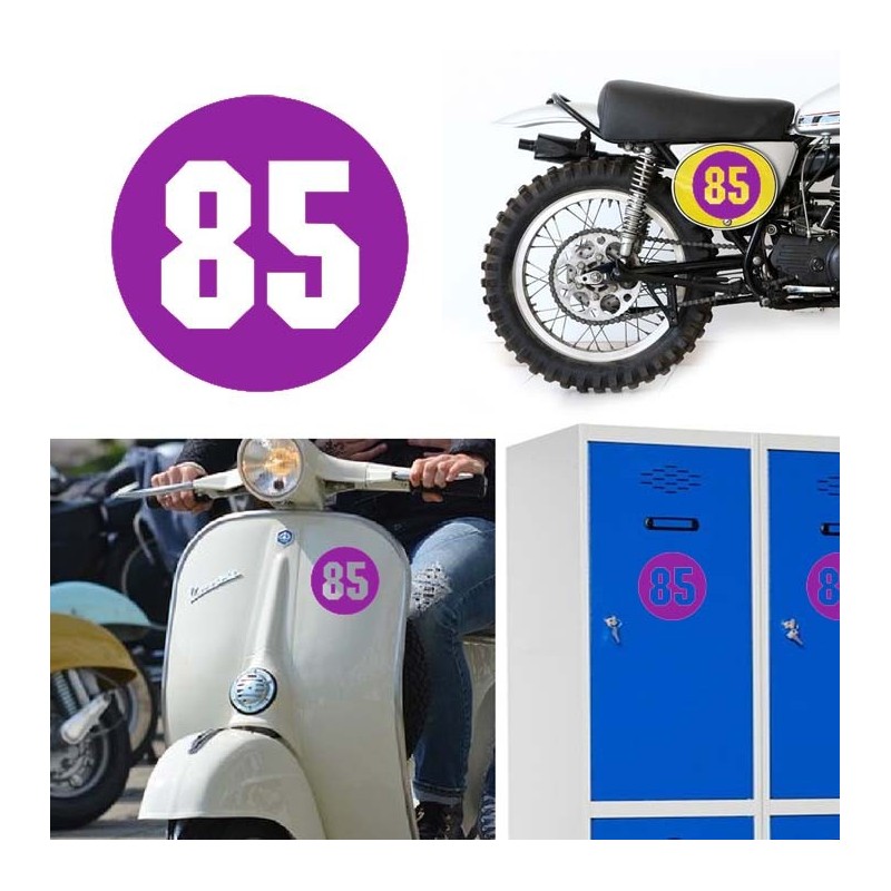 Numero 85 versión via, pegatina de vinilo