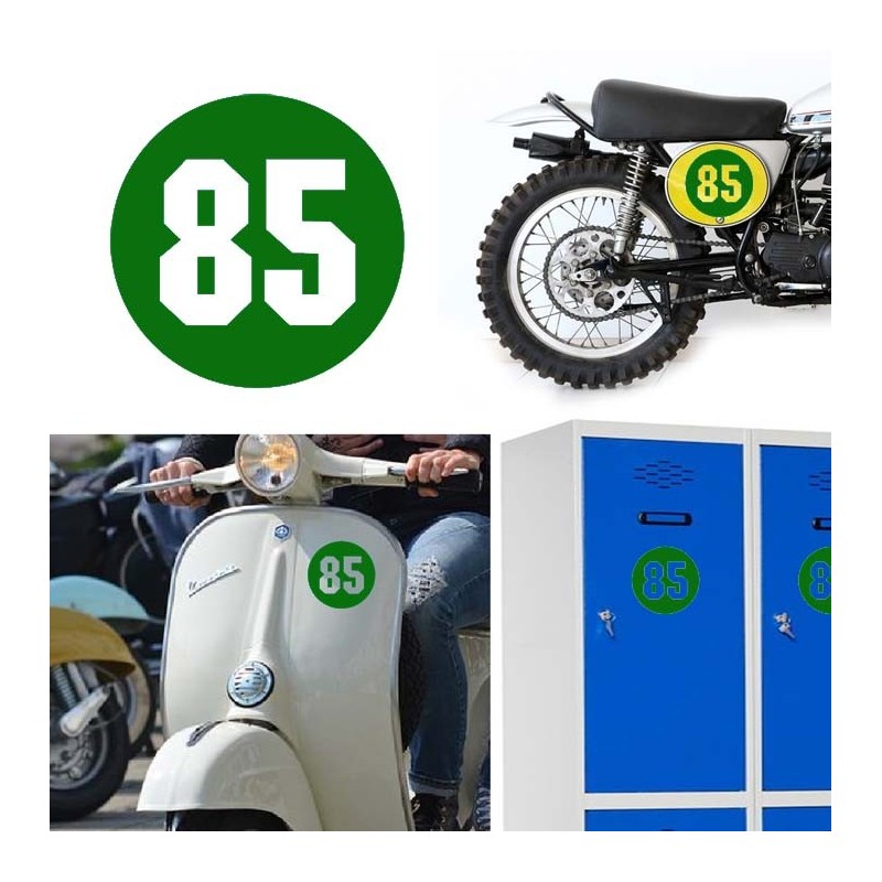 Numero 85 versión via, pegatina de vinilo