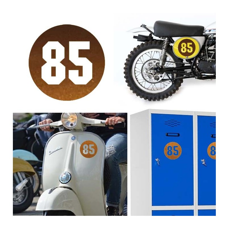 Numero 85 versión via, pegatina de vinilo