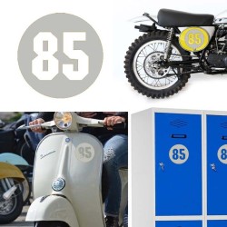 Numero 85 versión via, pegatina de vinilo