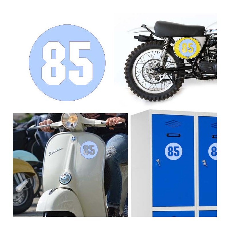 Numero 85 versión via, pegatina de vinilo