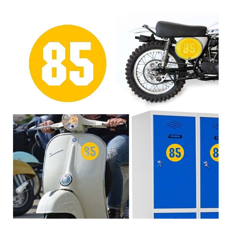 Numero 85 versión via, pegatina de vinilo