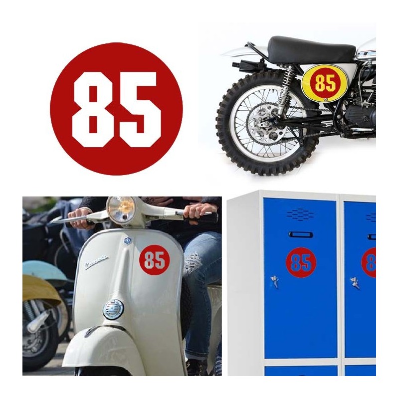Numero 85 versión via, pegatina de vinilo