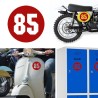 Numero 85 versión via, pegatina de vinilo
