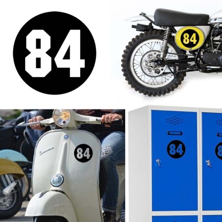 Numero 84 versión via, pegatina de vinilo