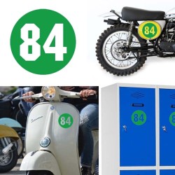 Numero 84 versión via, pegatina de vinilo