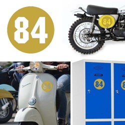 Numero 84 versión via, pegatina de vinilo