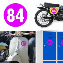 Numero 84 versión via, pegatina de vinilo