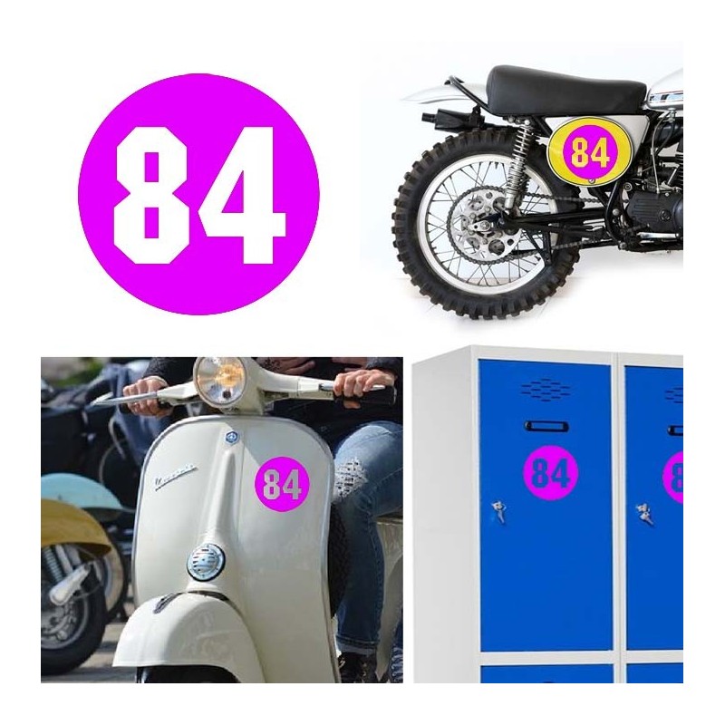 Numero 84 versión via, pegatina de vinilo