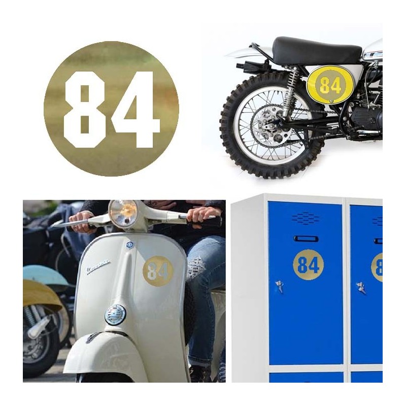 Numero 84 versión via, pegatina de vinilo