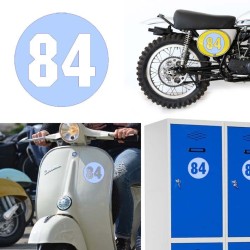 Numero 84 versión via, pegatina de vinilo
