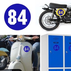 Numero 84 versión via, pegatina de vinilo