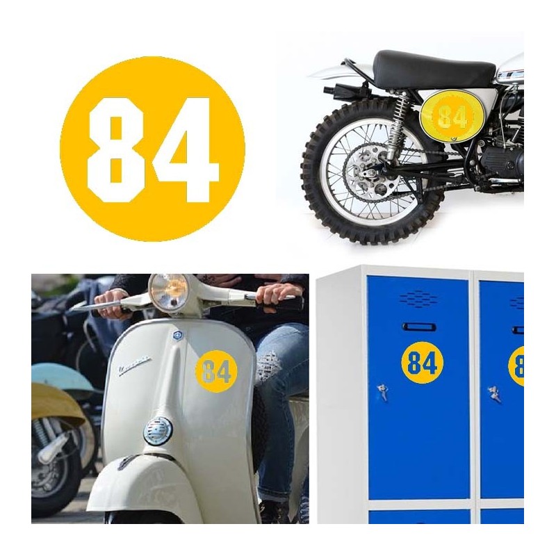 Numero 84 versión via, pegatina de vinilo