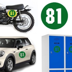 Numero 81 versión via, pegatina de vinilo