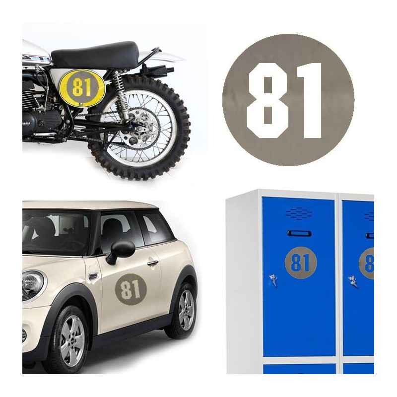 Numero 81 versión via, pegatina de vinilo