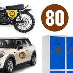 Numero 80 versión via, pegatina de vinilo