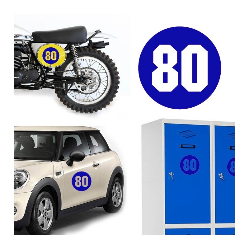 Numero 80 versión via, pegatina de vinilo