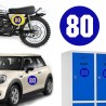 Numero 80 versión via, pegatina de vinilo