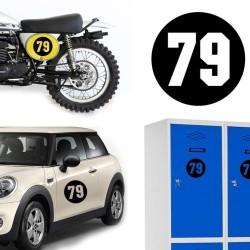 Numero 79 versión via, pegatina de vinilo