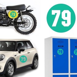 Numero 79 versión via, pegatina de vinilo