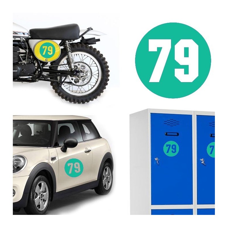 Numero 79 versión via, pegatina de vinilo