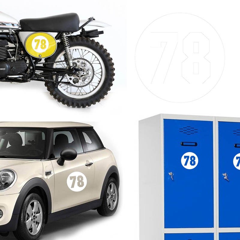 Numero 78 versión via, pegatina de vinilo