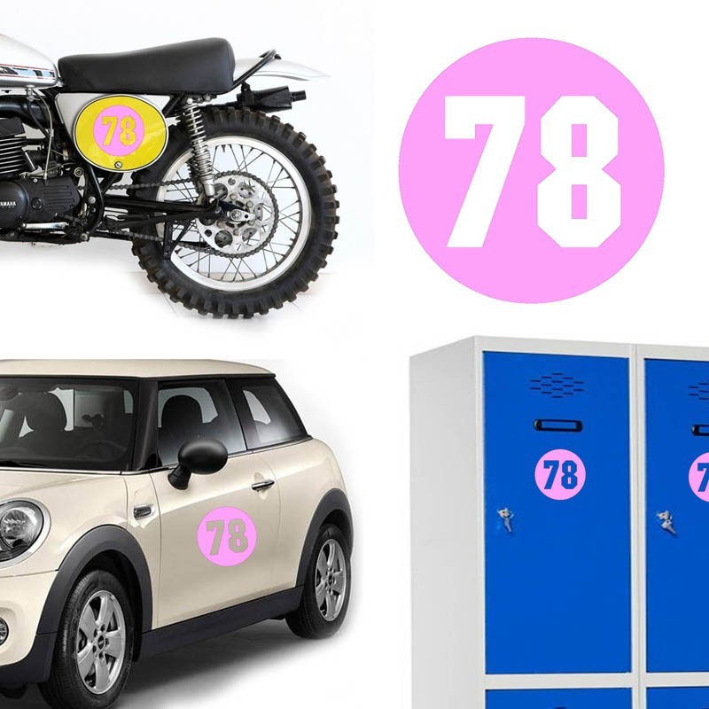 Numero 78 versión via, pegatina de vinilo