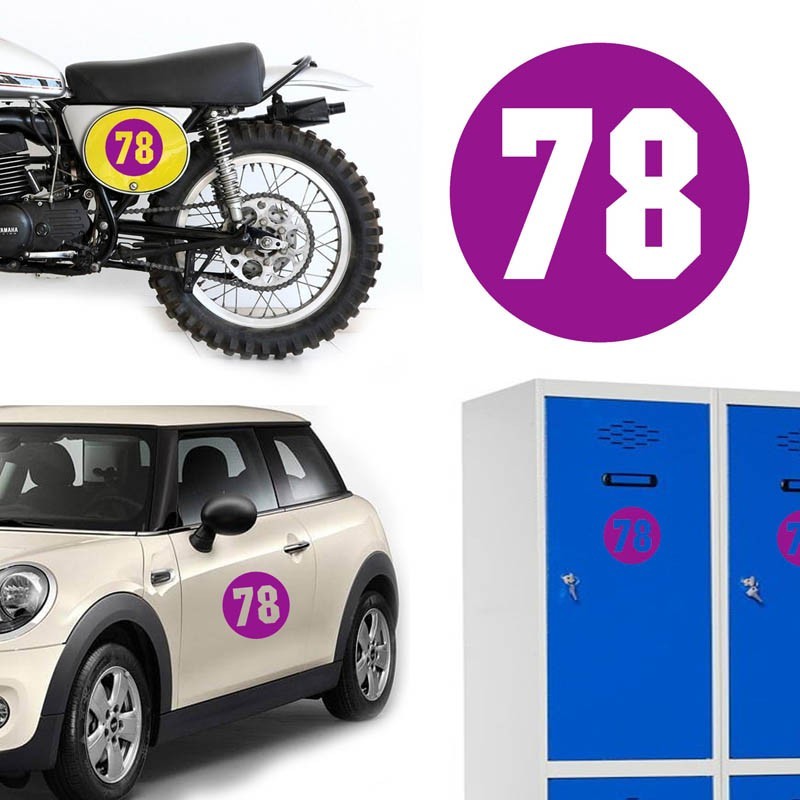 Numero 78 versión via, pegatina de vinilo