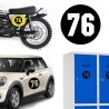 Numero 76 versión via, pegatina de vinilo