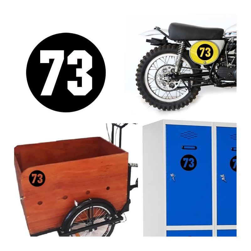 Numero 73 versión via, pegatina de vinilo