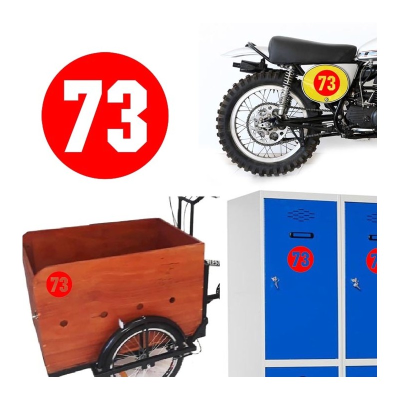 Numero 73 versión via, pegatina de vinilo