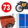 Numero 73 versión via, pegatina de vinilo