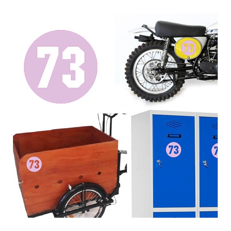 Numero 73 versión via, pegatina de vinilo