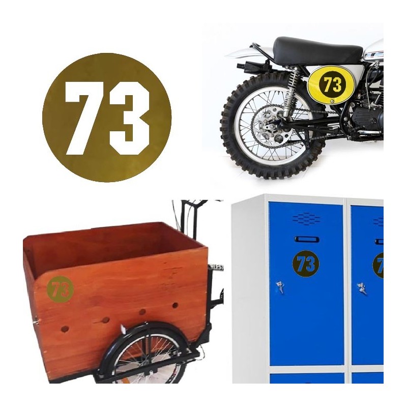 Numero 73 versión via, pegatina de vinilo