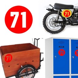 Numero 71 versión via, pegatina de vinilo