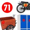 Numero 71 versión via, pegatina de vinilo