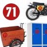 Numero 71 versión via, pegatina de vinilo