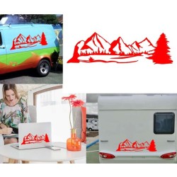 Montañas versión 3, pegatina de vinilo