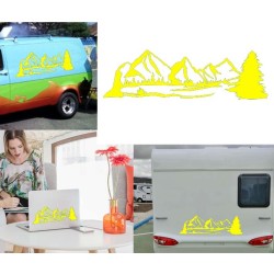 Montañas versión 3, pegatina de vinilo