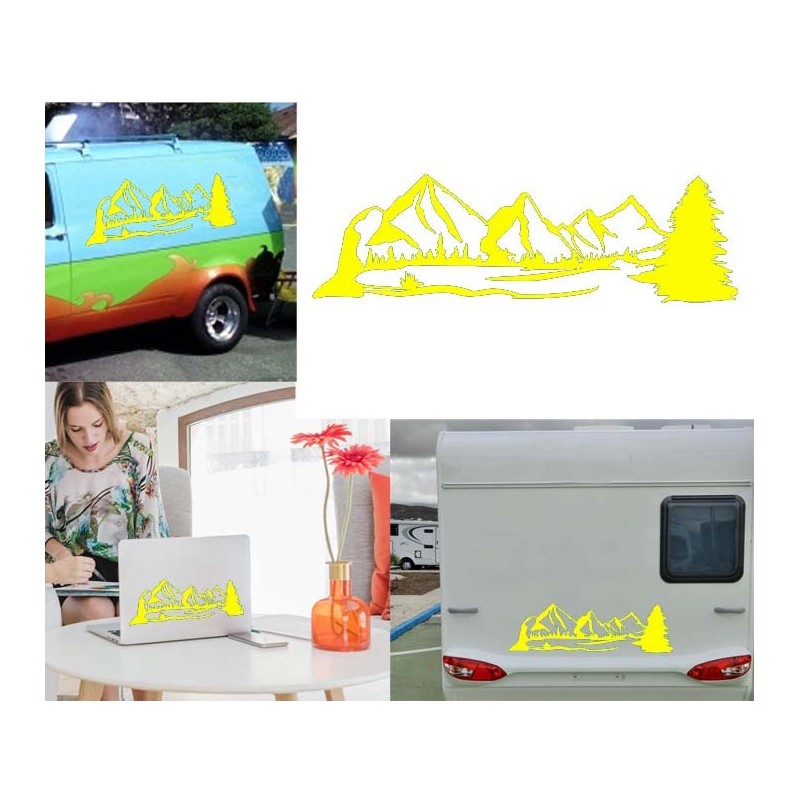 Montañas versión 3, pegatina de vinilo