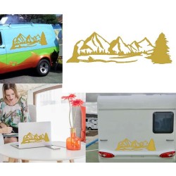 Montañas versión 3, pegatina de vinilo