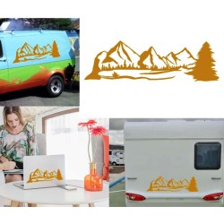 Montañas versión 3, pegatina de vinilo