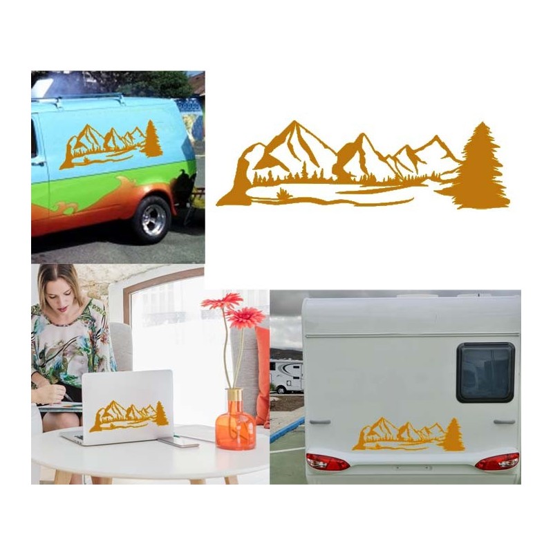 Montañas versión 3, pegatina de vinilo