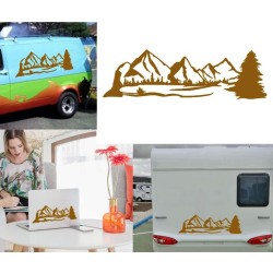Montañas versión 3, pegatina de vinilo