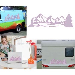 Montañas versión 3, pegatina de vinilo